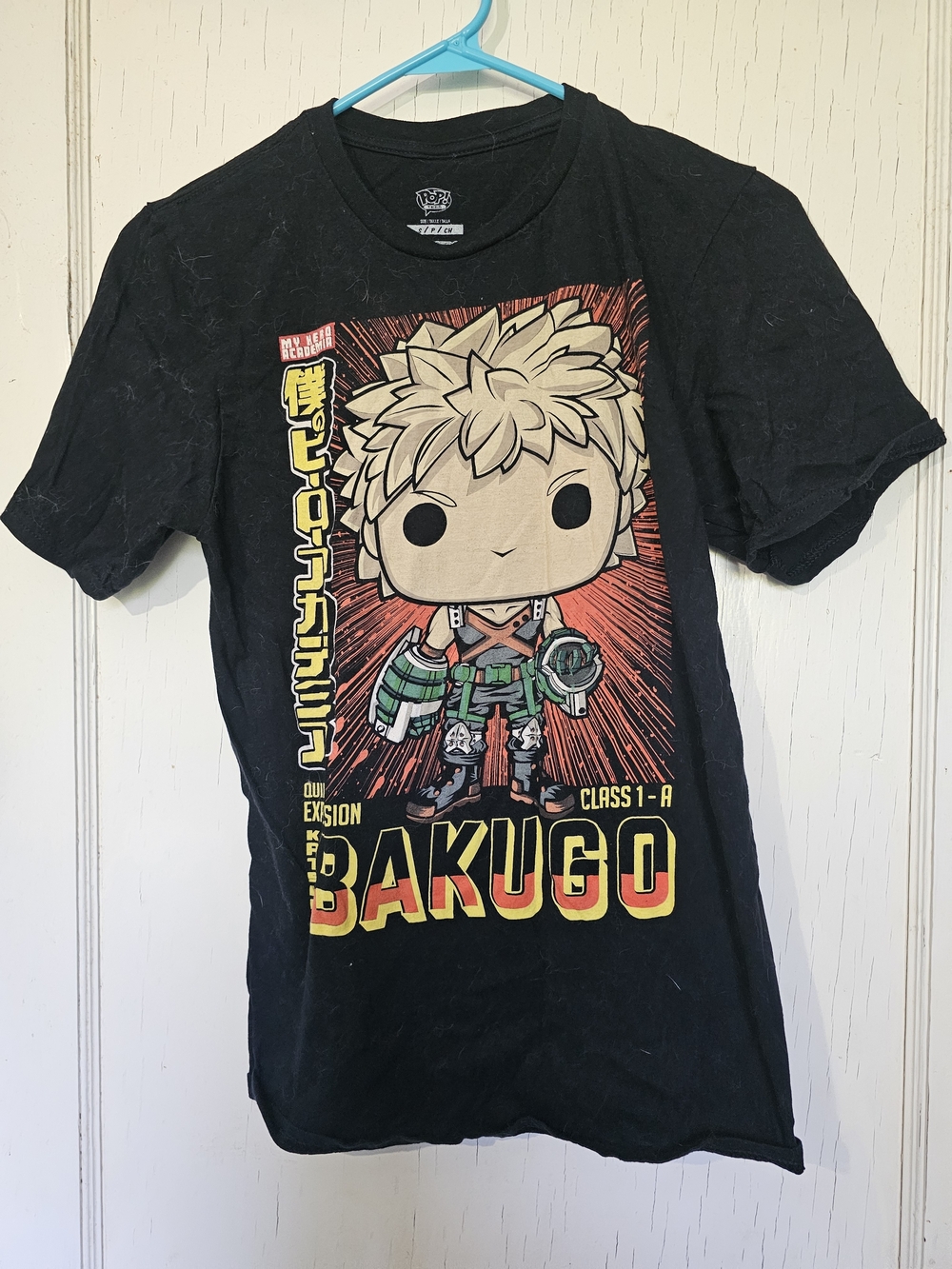 Unisex Adult Size S My Hero Academia Bakugo Graphic T‑Shirt - Black